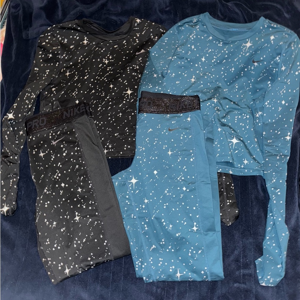 Nike Starry Black and Blue Activewear Set